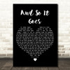 Billy Joel And So It Goes Black Heart Decorative Wall Art Gift Song Lyric Print