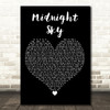 Miley Cyrus Midnight Sky Black Heart Decorative Wall Art Gift Song Lyric Print