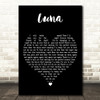Bombay Bicycle Club Luna Black Heart Decorative Wall Art Gift Song Lyric Print