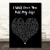 Charlie Landsborough I Will Love You All My Life Black Heart Song Lyric Print
