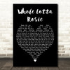 AC DC Whole Lotta Rosie Black Heart Decorative Wall Art Gift Song Lyric Print