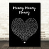 ABBA Money Money Money Black Heart Decorative Wall Art Gift Song Lyric Print