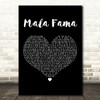Danna Paola Mala Fama Black Heart Decorative Wall Art Gift Song Lyric Print
