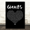 Dermot Kennedy Giants Black Heart Decorative Wall Art Gift Song Lyric Print