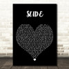 Chase Atlantic SLIDE Black Heart Decorative Wall Art Gift Song Lyric Print