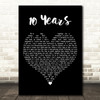 Daði Freyr 10 Years Black Heart Decorative Wall Art Gift Song Lyric Print