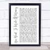 Bon Jovi You Want To Make A Memory White Script Song Lyric Quote Print