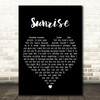 Norah Jones Sunrise Black Heart Decorative Wall Art Gift Song Lyric Print