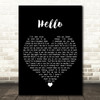 Lionel Richie Hello Black Heart Decorative Wall Art Gift Song Lyric Print