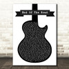 Boyz II Men End Of The Road Black & White Guitar Song Lyric Quote Print