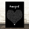 Boyz II Men Amazed Black Heart Decorative Wall Art Gift Song Lyric Print