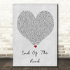 Boyz II Men End Of The Road Grey Heart Song Lyric Quote Print