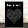 Griff Black Hole Black Heart Decorative Wall Art Gift Song Lyric Print