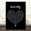 Coldplay Gravity Black Heart Decorative Wall Art Gift Song Lyric Print