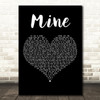 Glee Cast Mine Black Heart Decorative Wall Art Gift Song Lyric Print