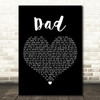 Tyler Wood Dad Black Heart Decorative Wall Art Gift Song Lyric Print