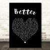 Boyzone Better Black Heart Song Lyric Quote Print