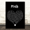 Garbage Milk Black Heart Decorative Wall Art Gift Song Lyric Print