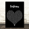 MNEK Colour Black Heart Decorative Wall Art Gift Song Lyric Print