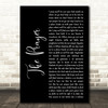 Josh Groban feat. Charlotte Church The Prayer Black Script Decorative Wall Art Gift Song Lyric Print