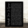Gladys Knight And The Pips Midnight Train To Georgia Black Script Wall Art Gift Song Lyric Print