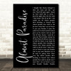 Mike Reno & Ann Wilson Almost Paradise Black Script Decorative Wall Art Gift Song Lyric Print