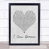 Boyzone I Can Dream Grey Heart Song Lyric Quote Print