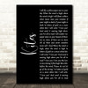 Simon Dupree And The Big Sound Kites Black Script Decorative Wall Art Gift Song Lyric Print