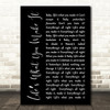 Talk Talk Lifes What You Make It Black Script Decorative Wall Art Gift Song Lyric Print