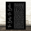 John Denver For Baby (For Bobbie) Black Script Decorative Wall Art Gift Song Lyric Print