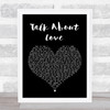 Boyzone Talk About Love Black Heart Song Lyric Quote Print
