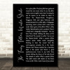 Queen The Fairy Feller's Master-Stroke Black Script Decorative Gift Song Lyric Print