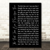 Stereophonics The First Time Ever I Saw Your Face Black Script Gift Song Lyric Print