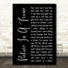 Tom Waits Picture In A Frame Black Script Decorative Wall Art Gift Song Lyric Print