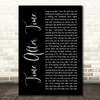 Cyndi Lauper Time After Time Black Script Decorative Wall Art Gift Song Lyric Print