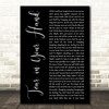 Tori Amos Tear in Your Hand Black Script Decorative Wall Art Gift Song Lyric Print