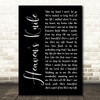 Josh Garrels Heaven's Knife Black Script Decorative Wall Art Gift Song Lyric Print