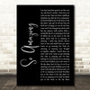 Luther Vandross So Amazing Black Script Decorative Wall Art Gift Song Lyric Print