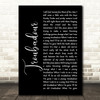 George Strait Troubadour Black Script Decorative Wall Art Gift Song Lyric Print