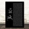Robbie Williams The 80's Black Script Decorative Wall Art Gift Song Lyric Print