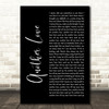 Tom Odell Another Love Black Script Decorative Wall Art Gift Song Lyric Print