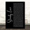India.Arie Steady Love Black Script Decorative Wall Art Gift Song Lyric Print