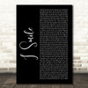 Kirk Franklin I Smile Black Script Decorative Wall Art Gift Song Lyric Print