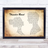 Bruce Springsteen Thunder Road Man Lady Couple Song Lyric Quote Print