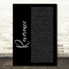 Faithless Reverence Black Script Decorative Wall Art Gift Song Lyric Print