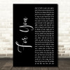 John Denver For You Black Script Decorative Wall Art Gift Song Lyric Print