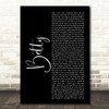 Taylor Swift Betty Black Script Decorative Wall Art Gift Song Lyric Print