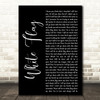 Dido White Flag Black Script Decorative Wall Art Gift Song Lyric Print