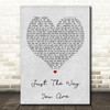 Bruno Mars Just The Way You Are Grey Heart Song Lyric Quote Print