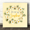 Jasmine Thompson You Are My Sunshine Daisy Floral Wreath Square Music Song Lyric Art Print